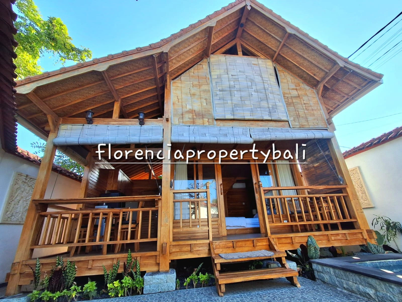 Sanur Villa | Wooden Style | 2 Bedrooms for Yearly Rental, 2-bed villa for rent in Sanur – photo 2 of 15