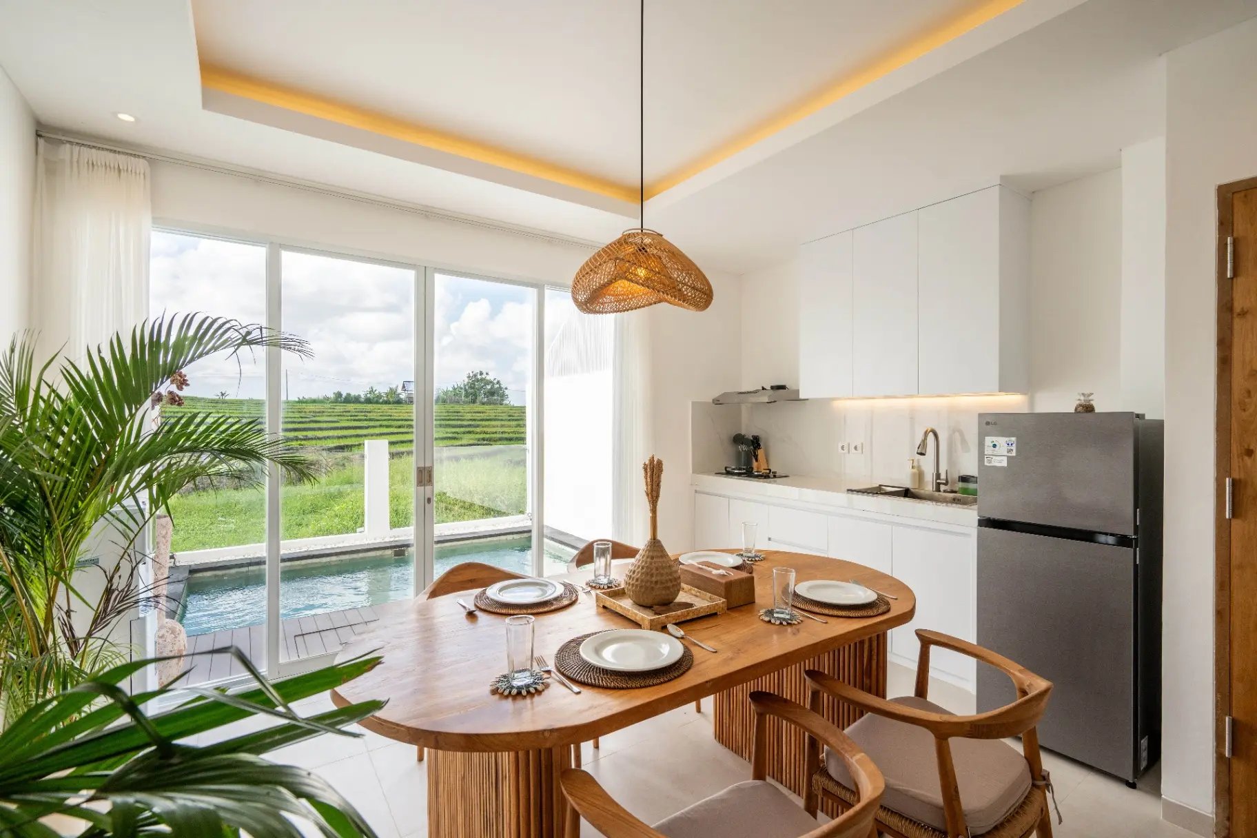 Sunrise Bliss #13 RICE FIELD VIEW – Modern 2BR Pool Villa, 2-bed villa for rent in Canggu – photo 2 of 15
