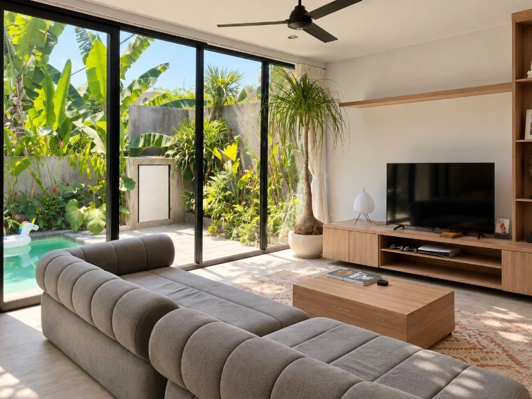 2BR Private Pool Villa for Rent – Canggu, 2-bed villa for rent in Canggu – photo 4 of 15