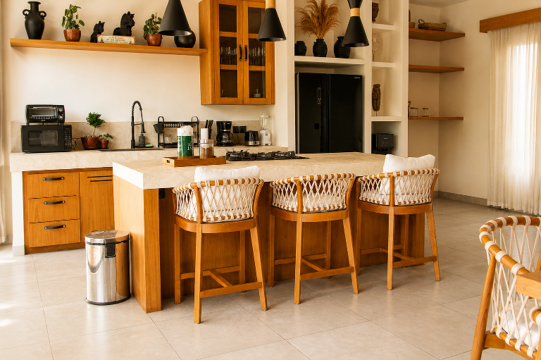 Modern 3BR Villa with Sunset Balcony, Private Pool & Rice Field Views, 3-bed villa for rent in Seseh – photo 6 of 15
