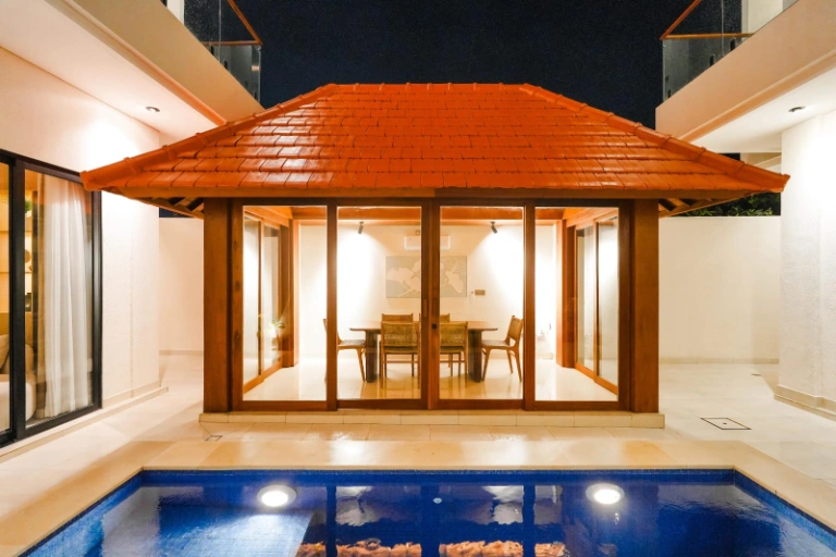 Designer Tropical 3BR Villa with Joglo Pavilion & Rooftop Lounge, 3-bed villa for rent in Canggu – photo 3 of 12
