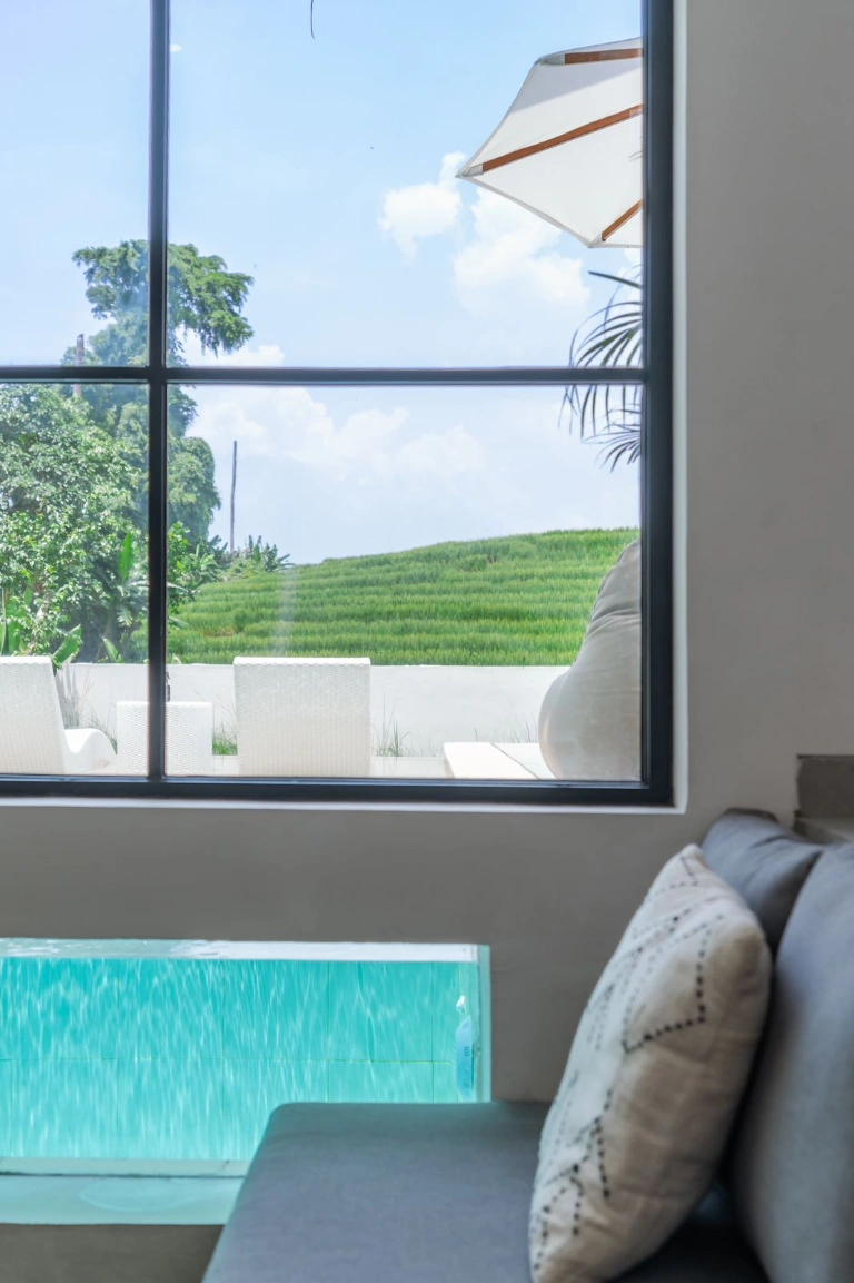 Tranquily Modern 2 Bedrooms Villa with Rice Field View in Buduk - Canggu, 2-bed villa for rent in Canggu – photo 3 of 11