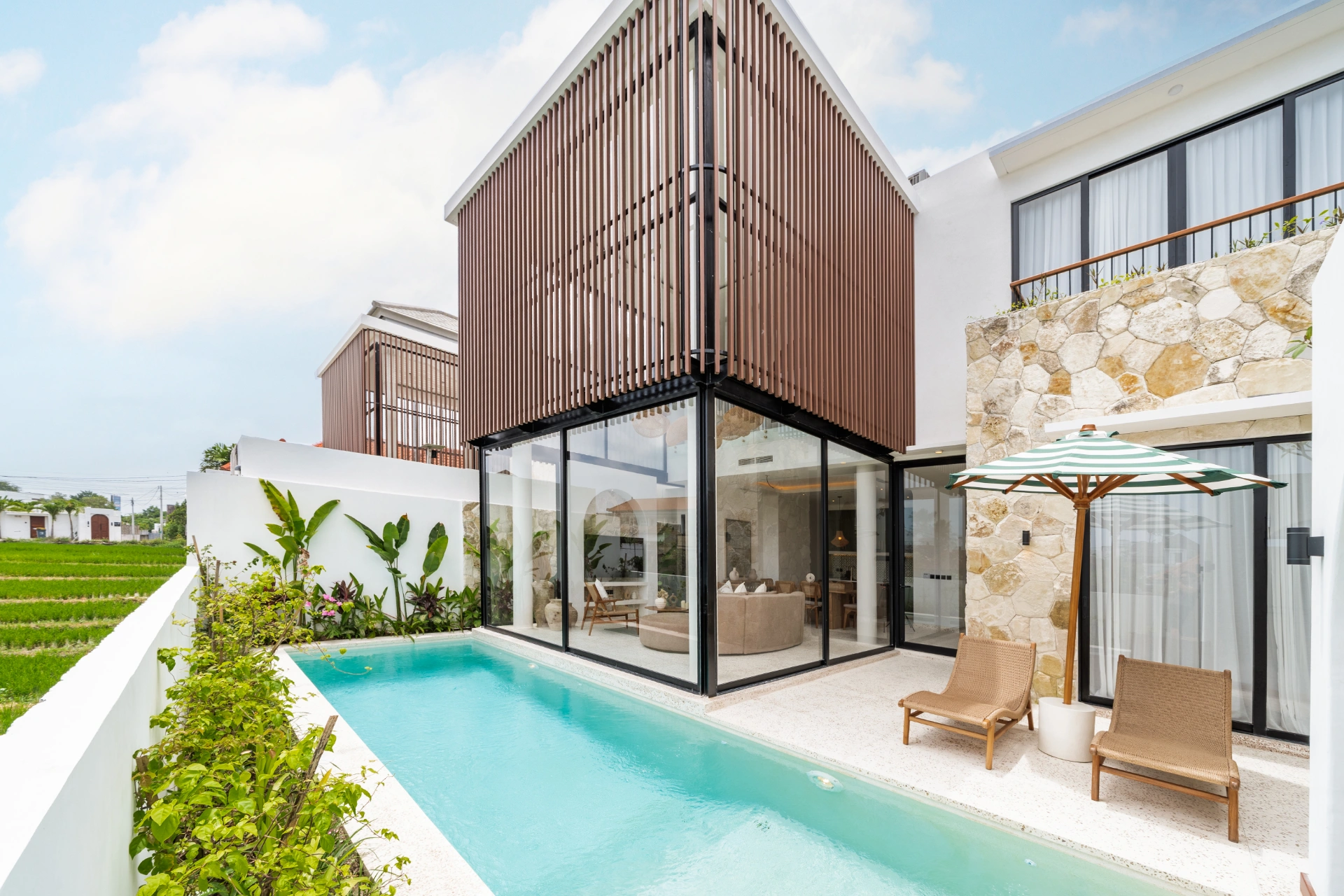 Villa Oria Canggu - Brand New 3-Bedroom Villa with Ricefield Views in Berawa, 3-bed villa for rent in Canggu – photo 2 of 15