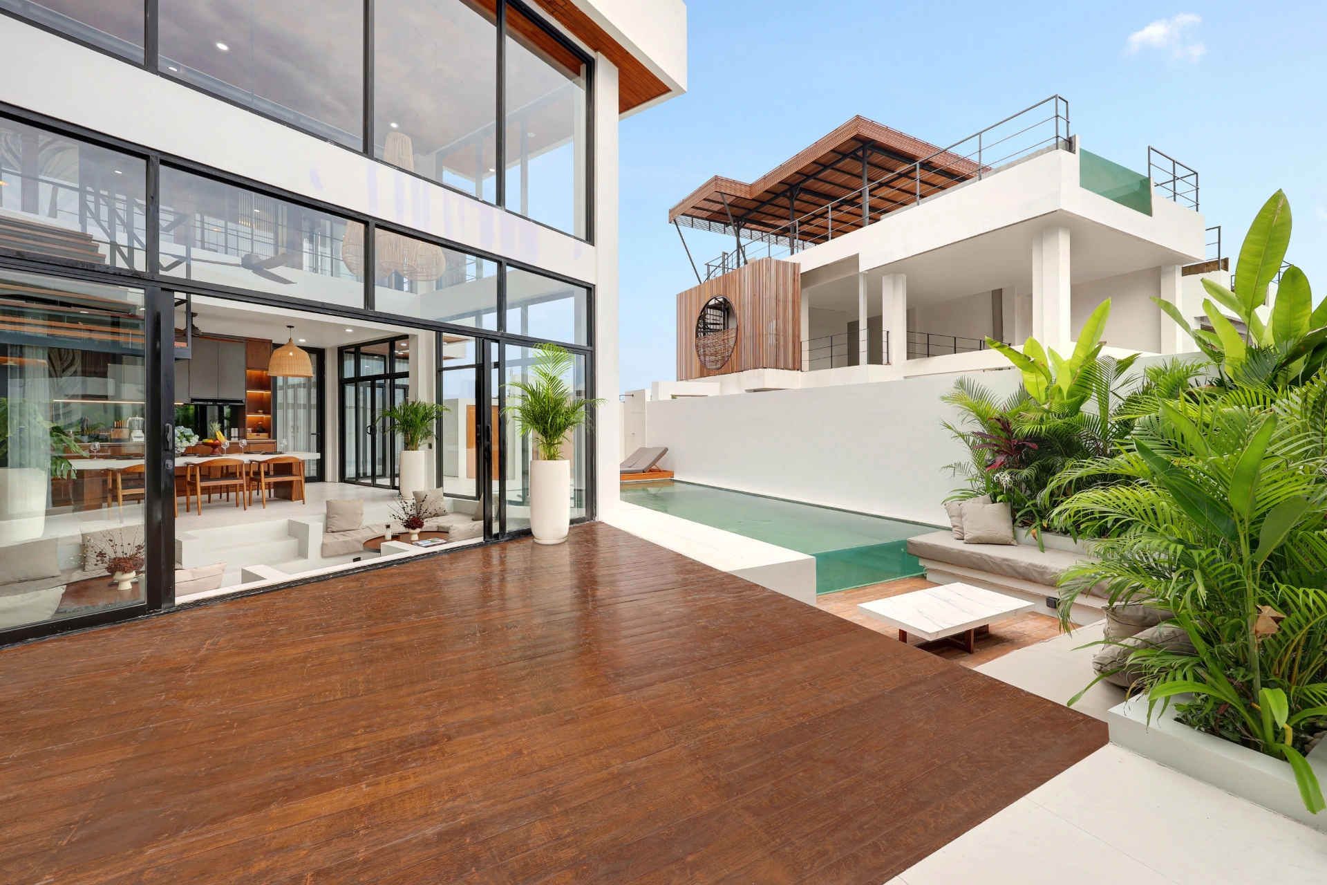 Baliwood II Residence 3BR Pererenan/ Rooftop+oceanview/ 2mins walk to Lyma Beach, 3-bed villa for rent in Pererenan – photo 5 of 15
