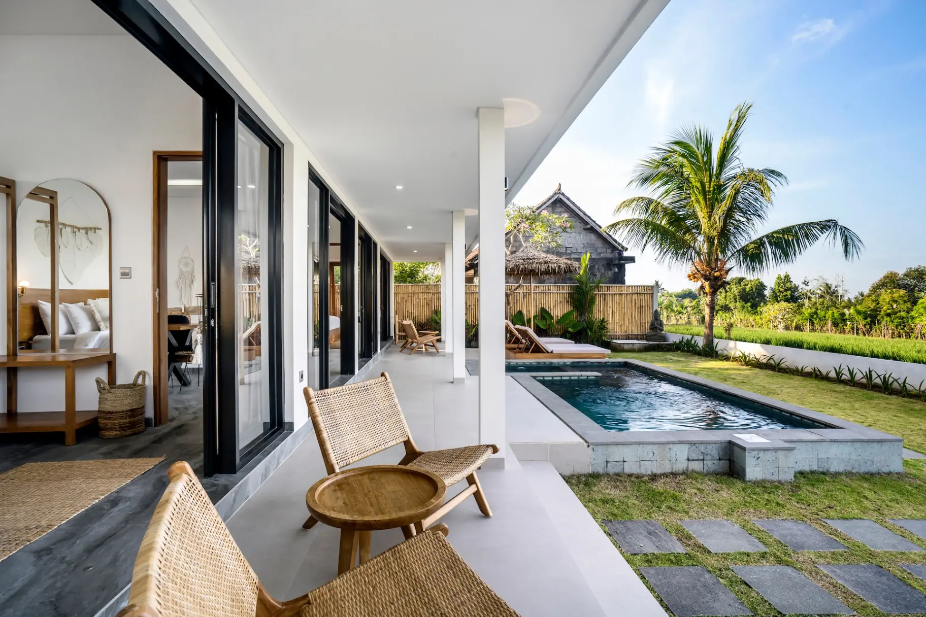 Villa Grateful - Cozy 2 BDR Villa with Private Pool and stunning Ricefields View, 2-bed villa for rent in Ubud – photo 3 of 15